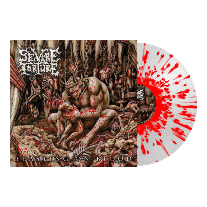 SEVERE TORTURE - Feasting On Blood / CLEAR RED SPLATTER Vinyl LP