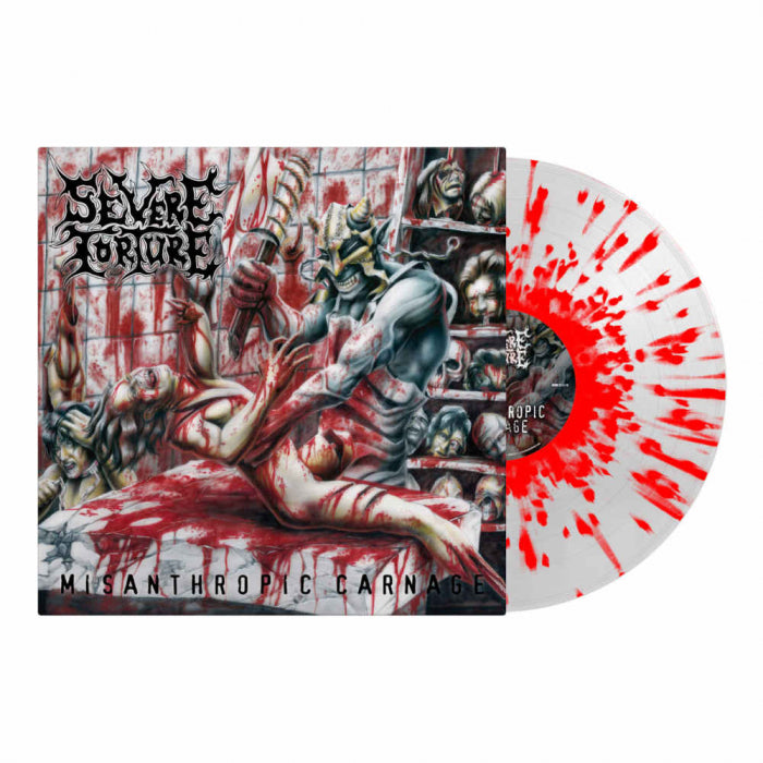 SEVERE TORTURE - Misanthropic Carnage / CLEAR RED SPLATTER Vinyl LP