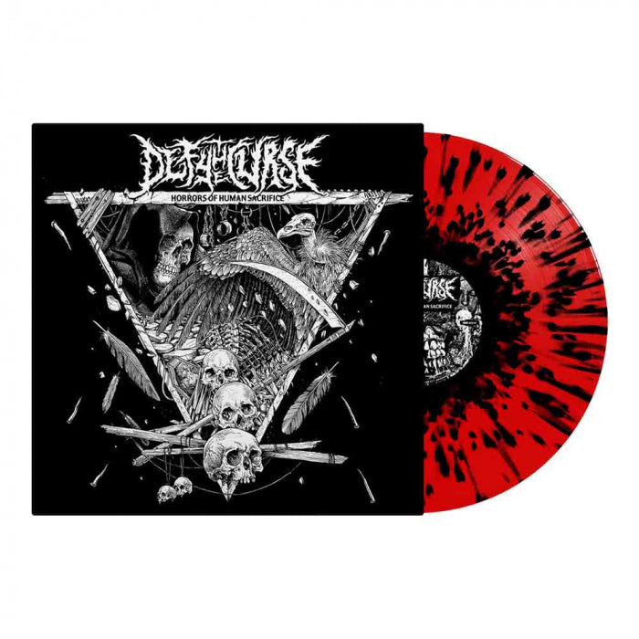 DEFY THE CURSE - Horrors Of Human Sacrifice / Red Black Splatter Vinyl LP