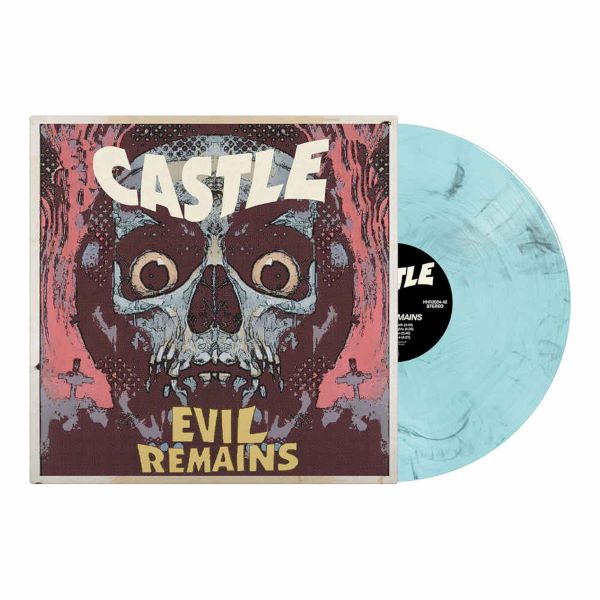 CASTLE - Evil Remains / Electric Blue Black Marbled Vinyl LP